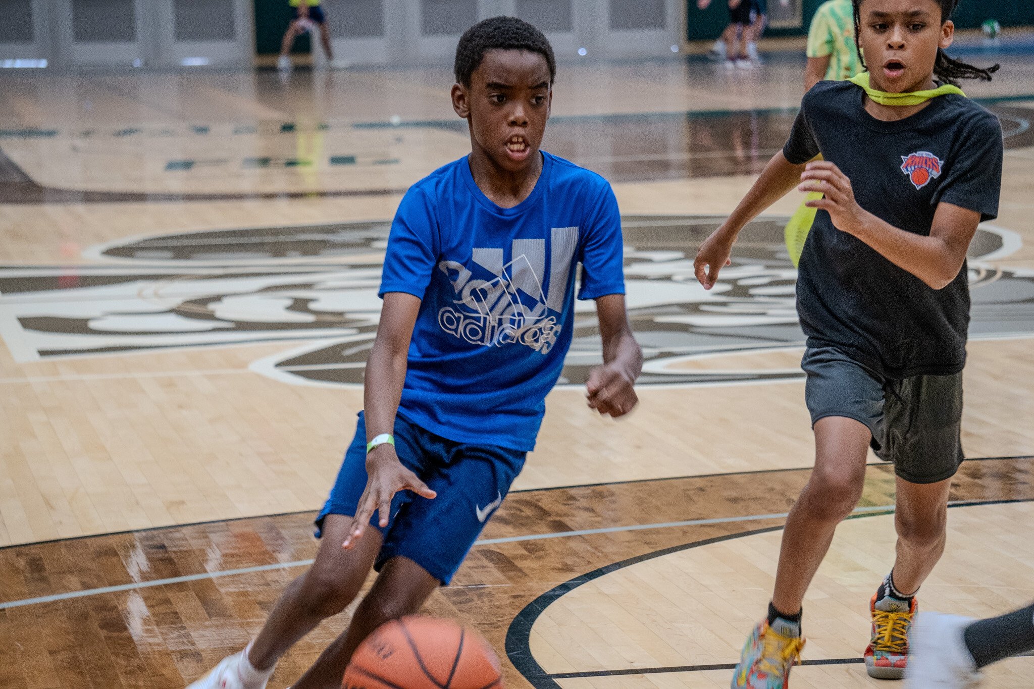 Basketball main court dribble