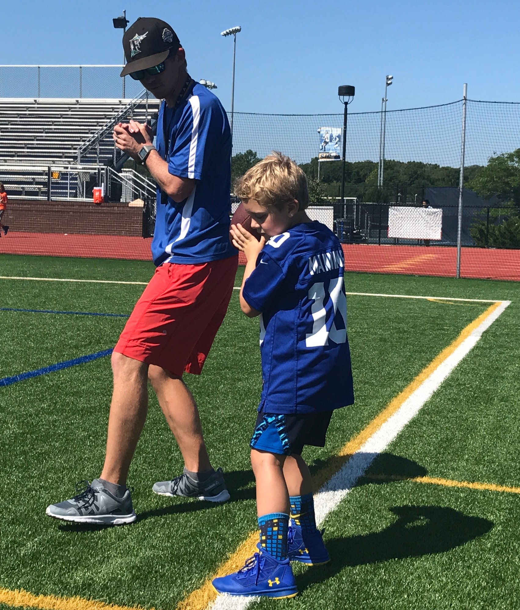 flag football - coach camper qb instruction