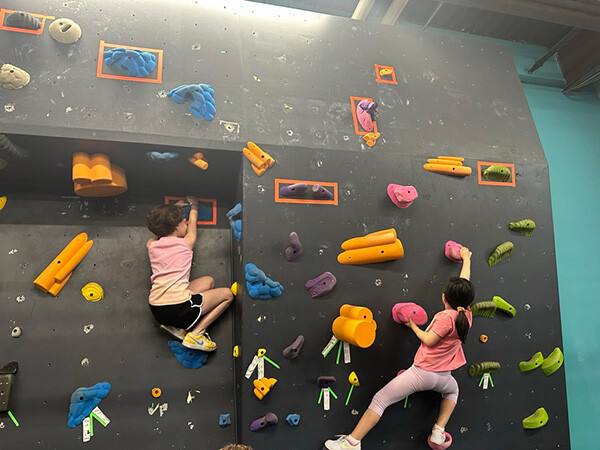 rock climbing at adventure camp